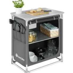 Barbecues En Accessoires-tectake - Campingkeuken 76x53,5x107cm, Grijs