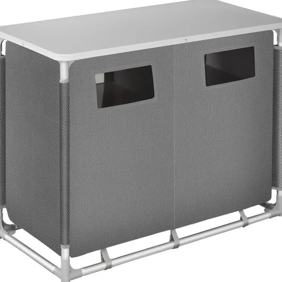 Barbecues En Accessoires-tectake - Campingkeuken 97x47,5x78cm, Grijs