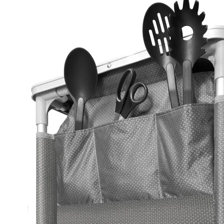 Barbecues En Accessoires-tectake - Campingkeuken 97x47,5x78cm, Grijs