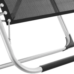 Kamperen En Outdoor-tectake - Ligbed Cloud inklapbaar, traploos verstelbaar, Zwart