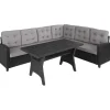 Loungesets-tectake - loungeset Catania - wicker - zwart
