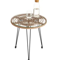 Bistro- & Balkonsets-tectake - loungeset Molfetta - wicker - natuurkleur