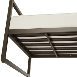 tectake - Tuin-loungebank Comosa, 3-zits, XXL kussens, Bruin / Beige
