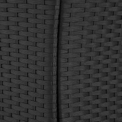 Tuinsets-tectake - tuinset 8 stoelen en tafel - wicker - zwart / grijs
