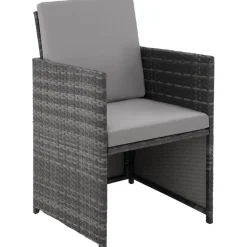 Tuinsets-tectake - tuinset Malaga - wicker - grijs