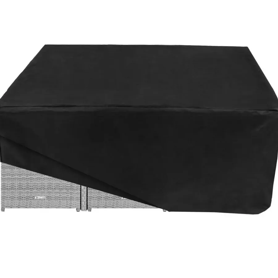 Tuinsets-tectake - tuinset New York - wicker - lichtgrijs