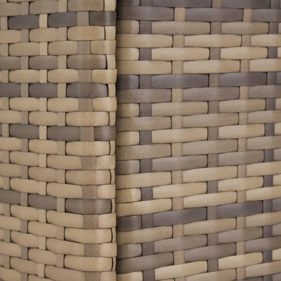 tectake - tuinset Porto 6 + 1 - wicker - natuurkleur
