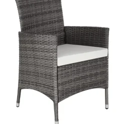 tectake - tuinset Porto 6 + 1 - wicker - grijs