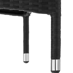 Tuinsets-tectake - tuinset Porto 6 + 1 - wicker - zwart / grijs