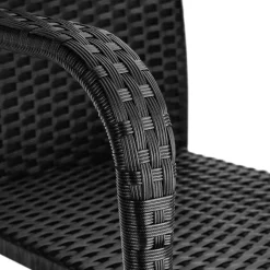 Tuinstoelen-tectake 2 tuinstoelen - Wickerstoel Girona, stapelbaar, draagkracht 120 kg