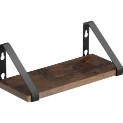 Wandplanken-tectake 3 wandplanken Cowell, Industrieel Hout Donker, Rustiek