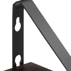 Wandplanken-tectake 3 wandplanken Cowell, Industrieel Hout Donker, Rustiek