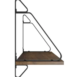 Wandplanken-tectake 2 wandplanken Irvine, Industrieel Hout Donker, Rustiek