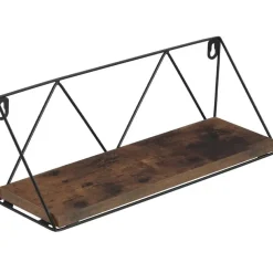 tectake 2 wandplanken Rockport, Industrieel Hout Donker, Rustiek