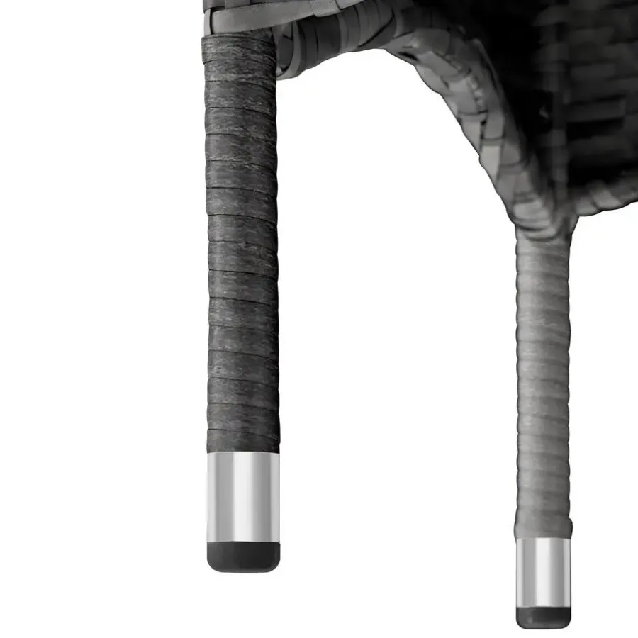tectake 2 Wicker tuinstoelen met 4 kussenhoezen , Grijs/lichtgrijs