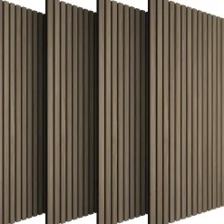 tectake Akoestische panelen Sonic Wall houtlook, Donker Eiken