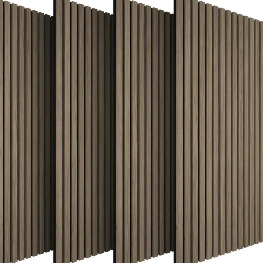 tectake Akoestische panelen Sonic Wall houtlook, Donker Eiken