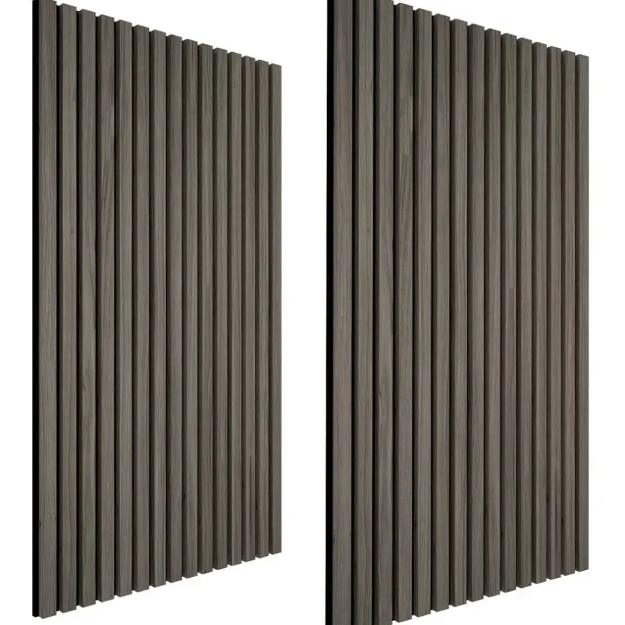 tectake Akoestische panelen Sonic Wall houtlook, Eiken Grijs
