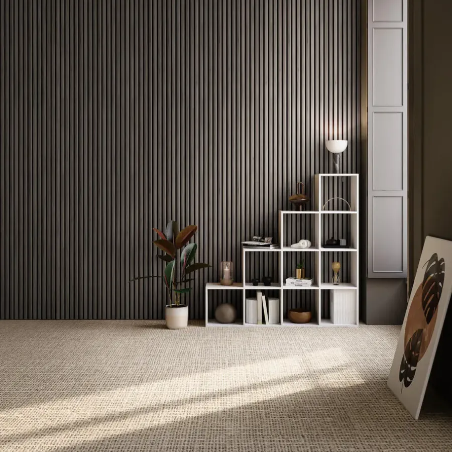 tectake Akoestische panelen Sonic Wall houtlook, Eiken Grijs