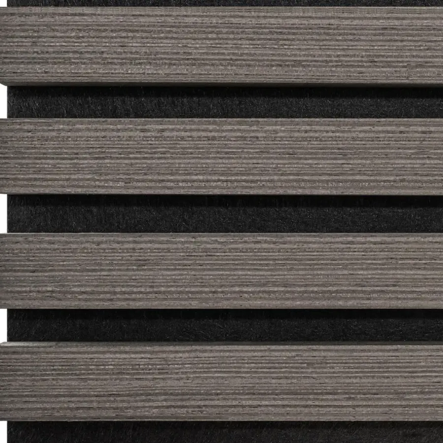 tectake Akoestische panelen Sonic Wall houtlook, Eiken Grijs