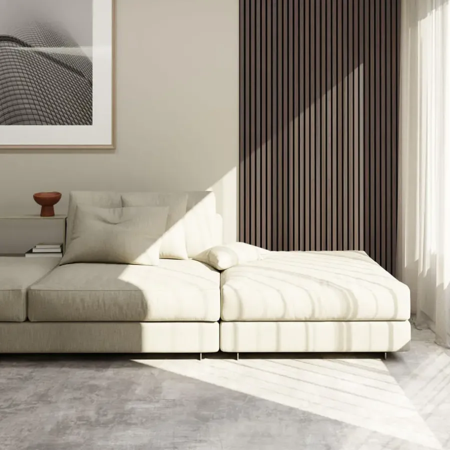 tectake Akoestische panelen Sonic Wall houtlook, Eiken Grijs