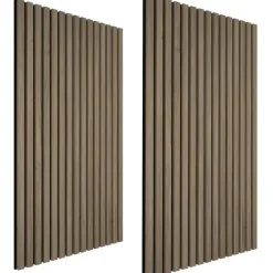 tectake Akoestische panelen Sonic Wall houtlook, Donker Eiken