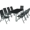tectake Aluminium tuinset 8+1 - Antraciet