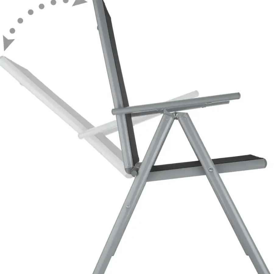 tectake Aluminium tuinset 8+1 - Zilver