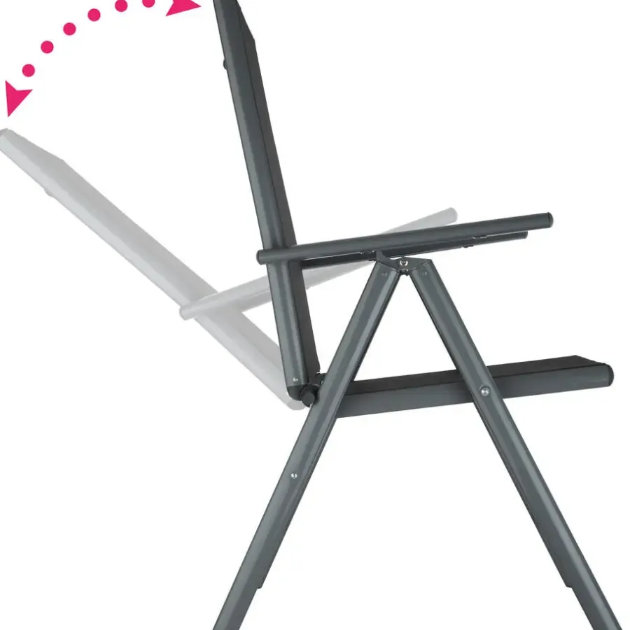 tectake Aluminium tuinset 4+1 - Antraciet