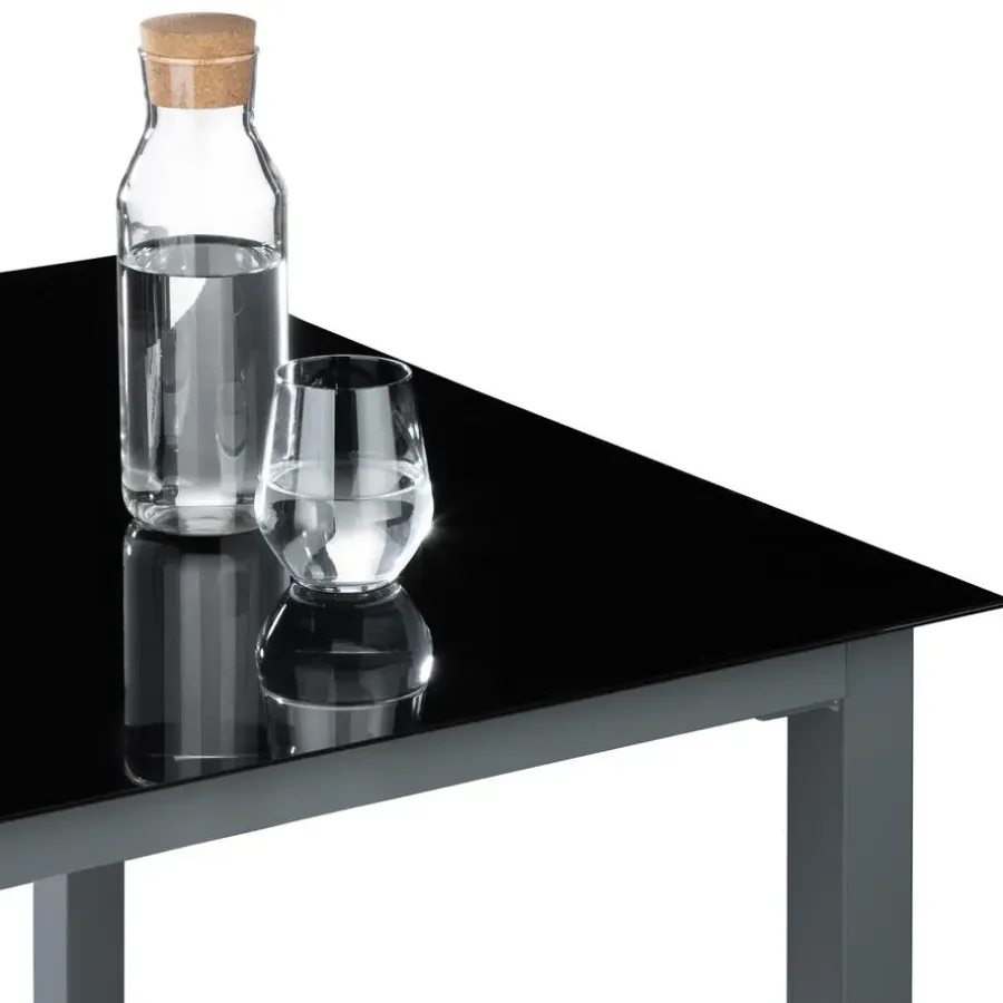 tectake Aluminium tuinset 4+1 - Antraciet