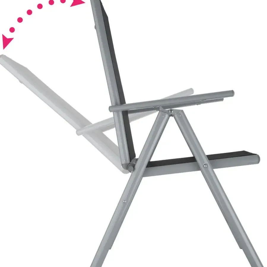 tectake Aluminium tuinset 4+1 - Zilver