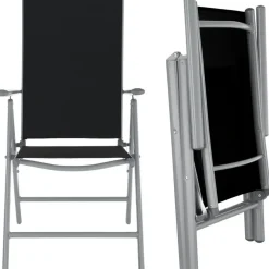 tectake Aluminium tuinset 4+1 - Zilver