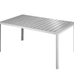 Tuintafels-tectake Aluminium tuintafel Bianca in hoogte verstelbare voetjes 150x90x74,5cm