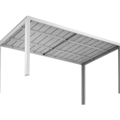 Tuintafels-tectake Aluminium tuintafel Bianca in hoogte verstelbare voetjes 150x90x74,5cm