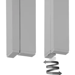 Tuintafels-tectake Aluminium tuintafel Bianca in hoogte verstelbare voetjes 150x90x74,5cm