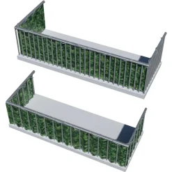 tectake Balkon privacyscherm met metaalversterkte ogen, Groene Bladeren
