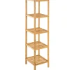 tectake Bambus rek 5 etages 33x33x141cm, Bruin