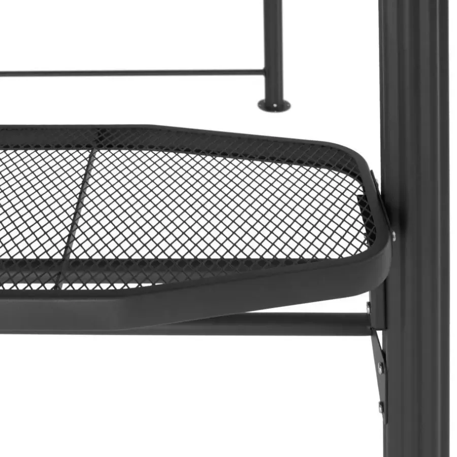Terrasoverkappingen-tectake Barbecue-overkapping Asado 2,4x1,5x2,34m, Grijs
