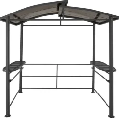 Terrasoverkappingen-tectake Barbecue-overkapping Asado 2,4x1,5x2,34m, Grijs