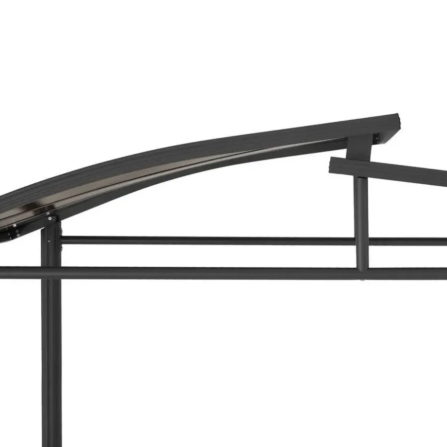 Terrasoverkappingen-tectake Barbecue-overkapping Asado 2,4x1,5x2,34m, Grijs