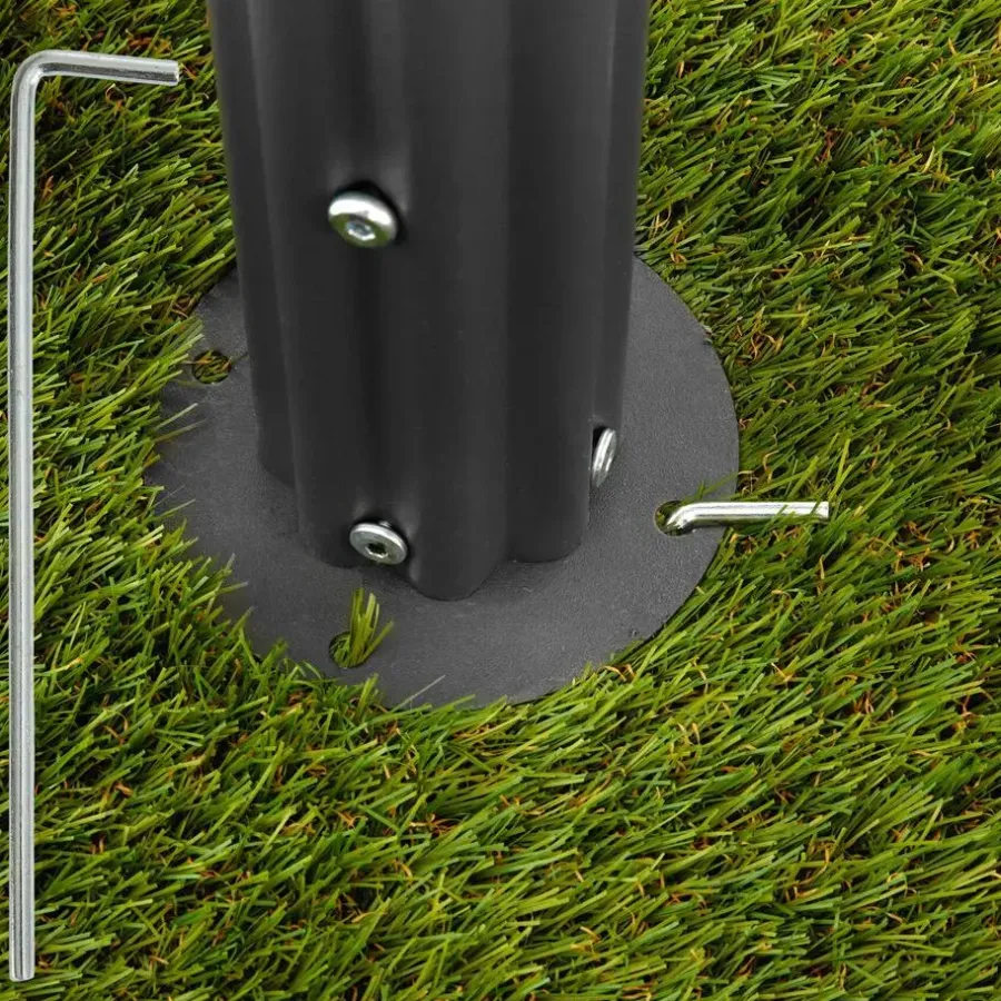 Terrasoverkappingen-tectake Barbecue-overkapping Asado 2,4x1,5x2,34m, Grijs