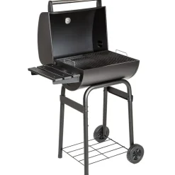 Barbecues En Accessoires-tectake BBQ Barbecue Smoker met deksel en thermometer, Zwart