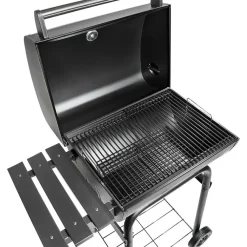 Barbecues En Accessoires-tectake BBQ Barbecue Smoker met deksel en thermometer, Zwart