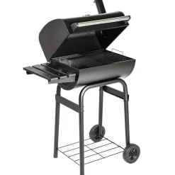 Barbecues En Accessoires-tectake BBQ Barbecue Smoker met deksel en thermometer, Zwart