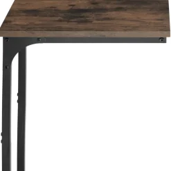 tectake Bijzettafel Erie 40x30x63cm, Industrieel Hout Donker, Rustiek