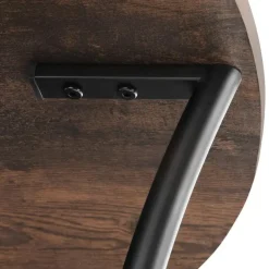 Bijzettafels-tectake Bijzettafel Saint Louis, Industrieel Hout Donker, Rustiek