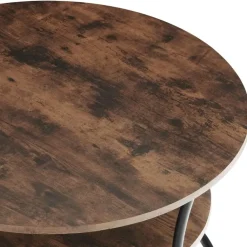 Bijzettafels-tectake Bijzettafel Saint Louis, Industrieel Hout Donker, Rustiek