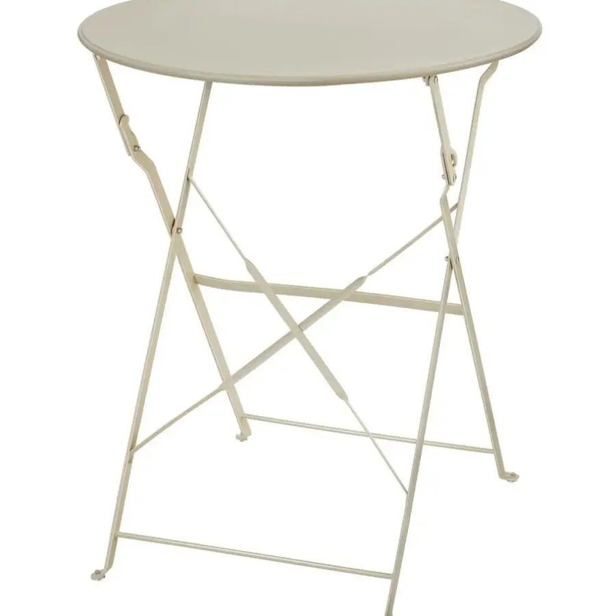 tectake Bistrotafel set Frieda, inklapbaar voor 2 personen, Crème