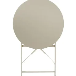 tectake Bistrotafel set Frieda, inklapbaar voor 2 personen, Crème