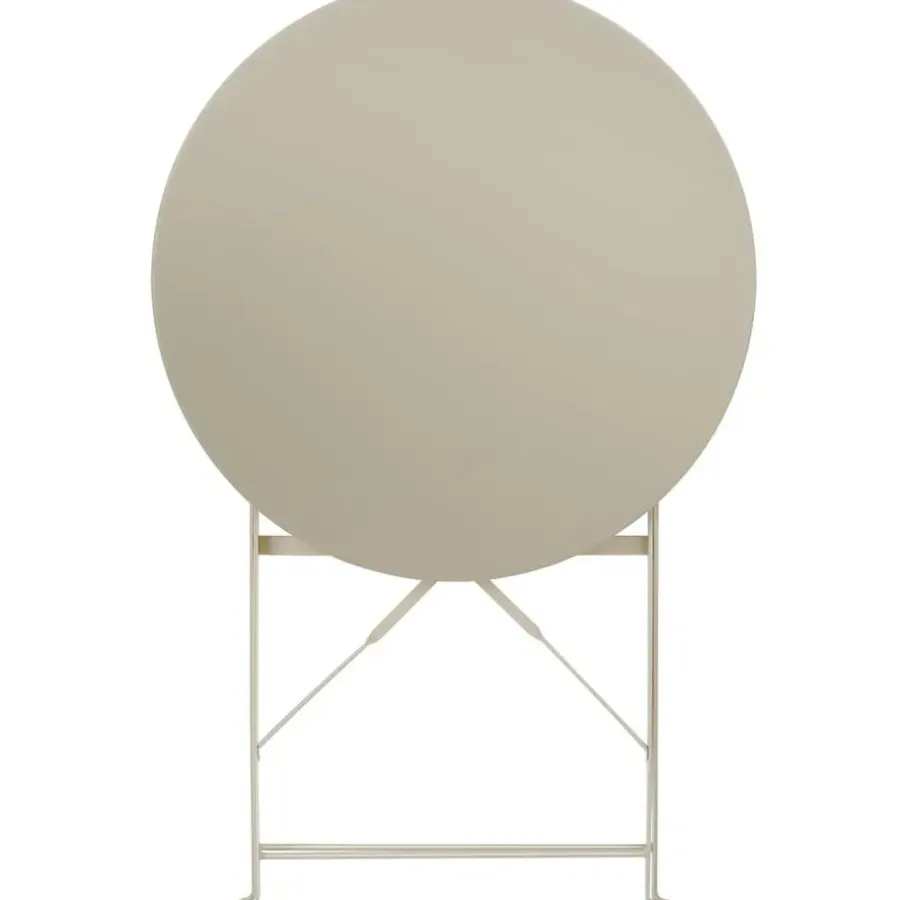 tectake Bistrotafel set Frieda, inklapbaar voor 2 personen, Crème